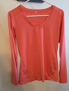 💥💥FREE Women’s Long-Sleeve V-Neck Top - Coral Pink